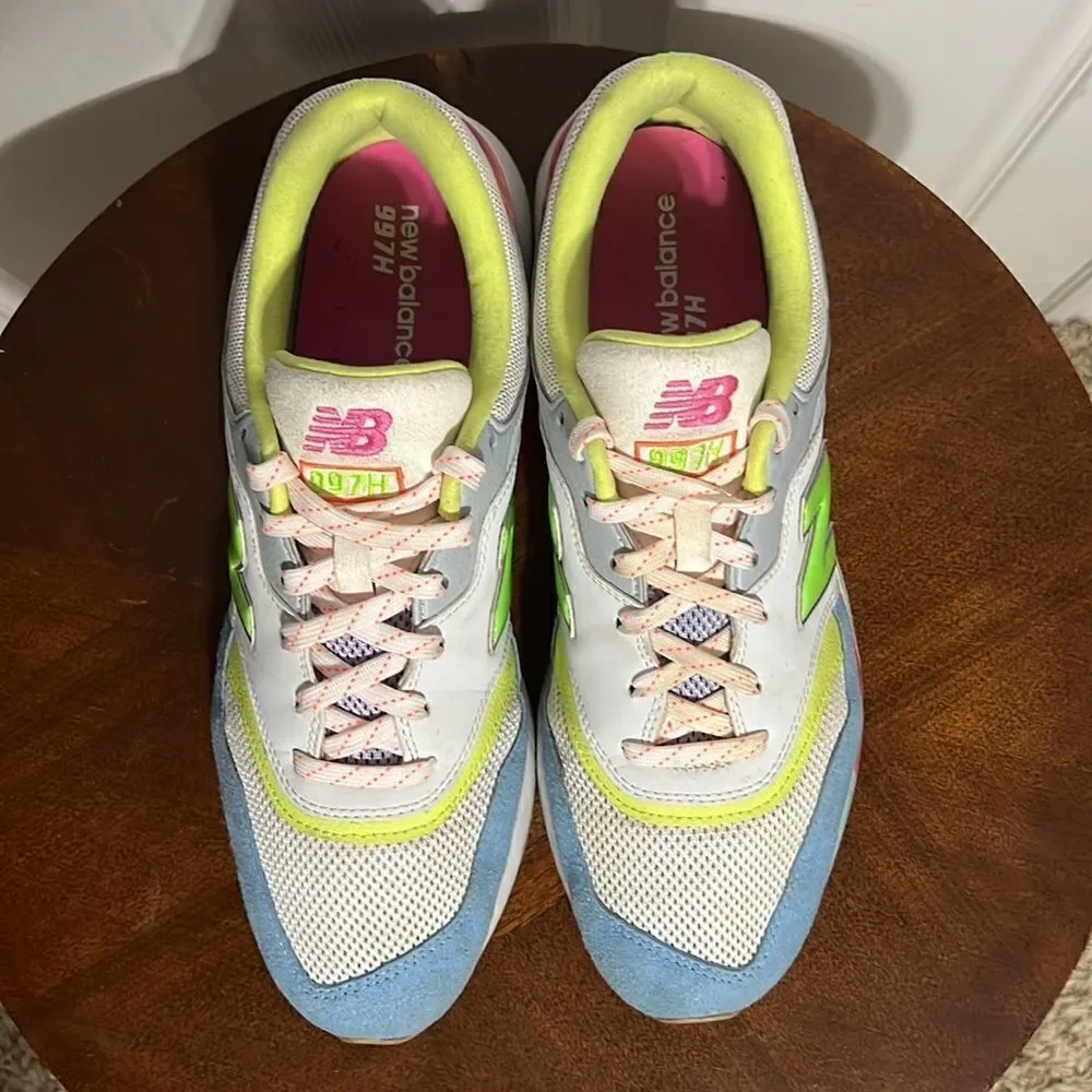 NEW BALANCE 997H Sneakers WHITE PASTEL MULTI Women 11‎ - EXCELLENT - Rare!